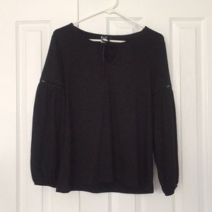 Black Old Navy cotton poet blouse